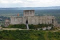 Ruins of Gaillard castle in Les Andelys high about the river seine Royalty Free Stock Photo