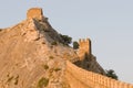 Ruins of The Genoa Fortress in Sudak, Crimea Royalty Free Stock Photo