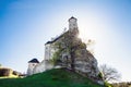 Ruins of a Gothic castle in Bobolice, Poland. The Trail of the Eagle`s Nests.