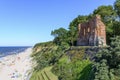 Ruins of gothic church from 14/15th century located in Trzesacz near the Baltic Sea. Royalty Free Stock Photo