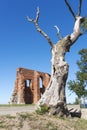 Ruins of gothic church from 14/15th century located in Trzesacz near the Baltic Sea.