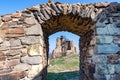 Ruins of gothic medieval castle Lichnice, Iron Mountains, Pardubice region, Czech republic Royalty Free Stock Photo