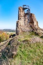 Ruins of gothic medieval castle Lichnice, Iron Mountains, Pardubice region, Czech republic