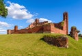 Ruins of the gothic Teutonic castle in Radzyn Chelminski, Poland, Europe