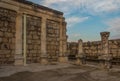 Ruins of the great synagogue of Capernaum Royalty Free Stock Photo