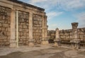 Ruins of the great synagogue of Capernaum Royalty Free Stock Photo