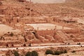Ruins of great temple in Petra Royalty Free Stock Photo