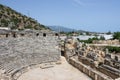 Ruins of the Greek-Roman amphitheatre of the ancient city of Myra in Demre, Antalya Province, Turkey Royalty Free Stock Photo