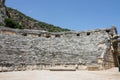 Ruins of the Greek-Roman amphitheatre of the ancient city of Myra in Demre, Antalya Province, Turkey Royalty Free Stock Photo