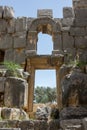 Ruins of the Greek-Roman amphitheatre of the ancient city of Myra in Demre, Antalya Province, Turkey Royalty Free Stock Photo