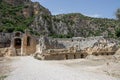 Ruins of the Greek-Roman amphitheatre of the ancient city of Myra in Demre, Antalya Province, Turkey Royalty Free Stock Photo