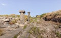 The ruins of the Greek - Roman city of the 3rd century BC - the 8th century AD Hippus - Susita on the Golan Heights near the Sea