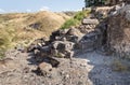 The ruins of the Greek - Roman city of the 3rd century BC - the 8th century AD Hippus - Susita on the Golan Heights near the Sea