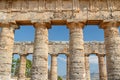Ruins of the Greek temple in the ancient city of Segesta Royalty Free Stock Photo