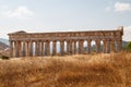 Ruins of the Greek temple in the ancient city of Segesta Royalty Free Stock Photo