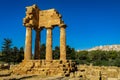 Ruins of Greek Temple of Castor and Pollux with Agrigento in the Background