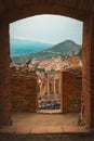 Ruins of the Greek Theater of Taormina Royalty Free Stock Photo