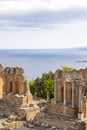 Ruins of Greek Theater in Taormina, Sicily, Italy