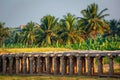 Ruins in Hampi on sunset Royalty Free Stock Photo
