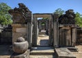The ruins of the Hatadage at the Quadrangle at ancient Polonnaruwa in Sri Lanka. Royalty Free Stock Photo
