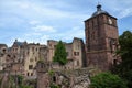 Ruins of the Heidelberg castle, Baden-Wurttemberg, Germany, sunny day Royalty Free Stock Photo