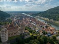 Germany, the ruins of Heidelberg Castle (Heidelberger Schloss) from drone view
