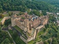 Germany, the ruins of Heidelberg Castle (Heidelberger Schloss) from drone view