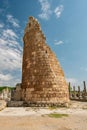 Ruins of the Hellenistic City Gate of the Ancient City of Perge (Perga) in Antalya, Turkey Royalty Free Stock Photo