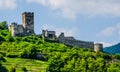 Ruins Hinterhaus Castle. Spitz, Danube river, Wachau Valley - UNESCO World Heritage Site, Lower Austria...IMAGE Royalty Free Stock Photo