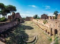 The ruins of the Hippodrome of Domitian Royalty Free Stock Photo