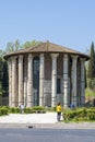 The ruins of a historic cattle market Forum Boarium on Piazza della Bocca della Verita street in Rome, Italy Royalty Free Stock Photo