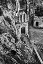 ruins of the historic Orthodox Katholiko monastery in the mountains on the island of Crete Royalty Free Stock Photo