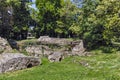 Ruins of the homes in the ancient Roman city of Diokletianopolis, town of Hisarya, Bulgaria Royalty Free Stock Photo