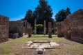 Ruins of the houses in the ancient city of Pompeii