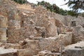 Houses Ruins, Spinalonga Leper Colony Fortress, Elounda, Crete Royalty Free Stock Photo