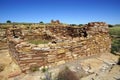 Ruins of houses of the Lomaki Pueblo