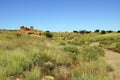 Ruins of houses of the Lomaki Pueblo