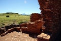 Ruins of houses of the Lomaki Pueblo