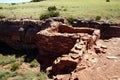 Ruins of houses of the Lomaki Pueblo