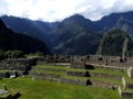Ruins of houses at Machu Picchu Royalty Free Stock Photo