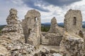 Ruins of Hrusov Castle, Zlate Moravce District, Slovakia Royalty Free Stock Photo