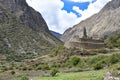 The ruins of Huayllabamba, on the Inca Trail to Machu Picchu. Cusco, Peru Royalty Free Stock Photo