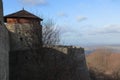 The ruins of Hukvaldy Castle from the 13th century. Tourist and publicly accessible historical monument.