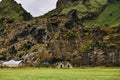 Ruins of Icelandic traditional house and barn. Royalty Free Stock Photo