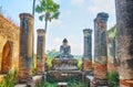 The ruins of Image House in Yadana Hsemee Pagoda in Ava, Myanmar Royalty Free Stock Photo