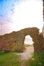 Ruins inside Enisala Fortress Royalty Free Stock Photo