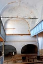 Ruins. Inside fortified medieval saxon evangelic church in the village Felmer, Felmern, Transylvania, Romania. Royalty Free Stock Photo