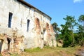 Ruins. Inside fortified medieval saxon evangelic church in the village Felmer, Felmern, Transylvania, Romania. Royalty Free Stock Photo