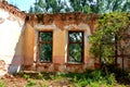 Ruins. Inside fortified medieval saxon evangelic church in the village Felmer, Felmern, Transylvania, Romania. Royalty Free Stock Photo