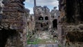 Ruins of the interior of Rani Mahal or Palace, Golkonda fort, Hyderabad, Telangana